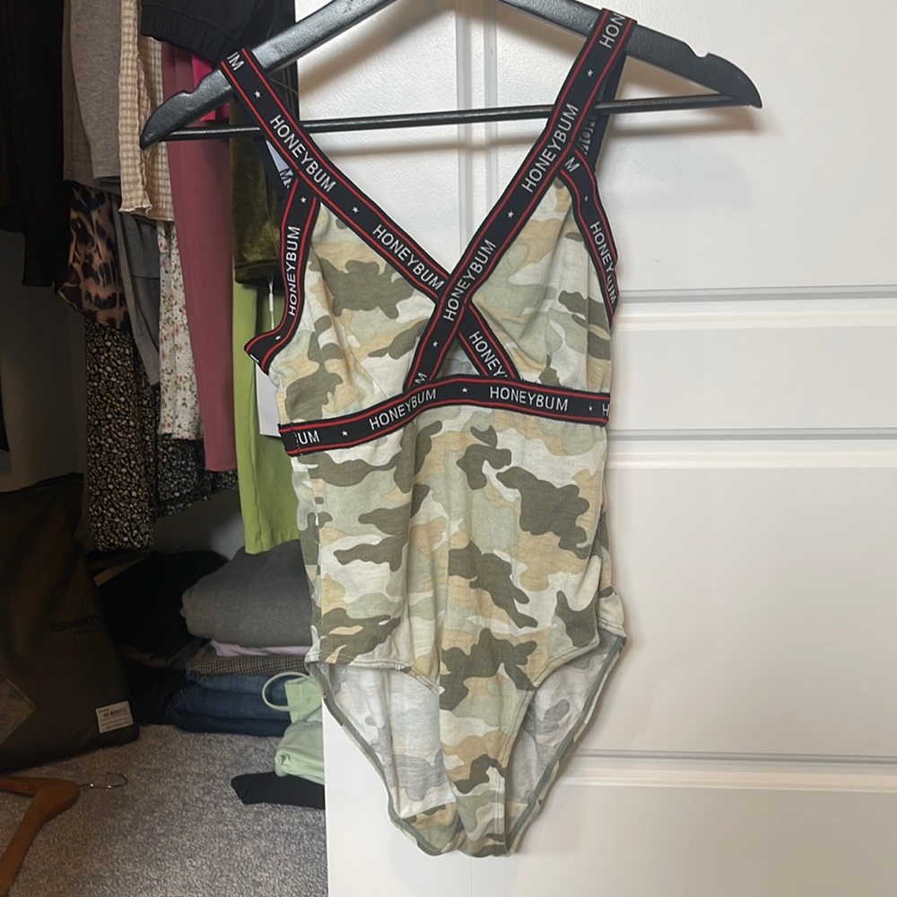 Honeybum Camo Bodysuit